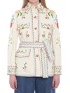 Valentino Embroidered Denim Blazer