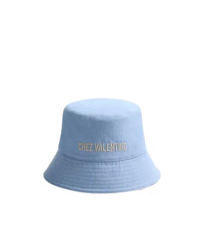 Valentino Garavani Embroidered Denim Bucket Hat