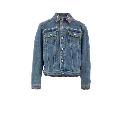 VALENTINO EMBROIDERED DENIM JACKET