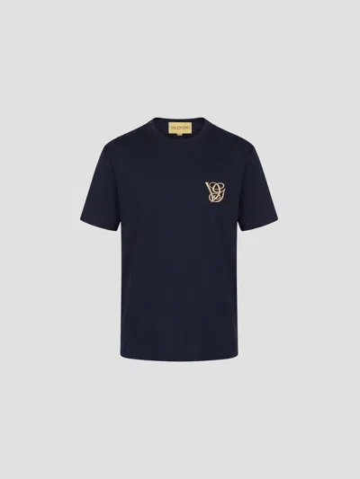 VALENTINO VALENTINO EMBROIDERED GRAPHIC T-SHIRT