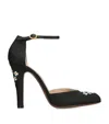 Valentino Garavani Hi Dolly Fabric Pumps With 105 Mm Floral Embroidery Woman Black 41