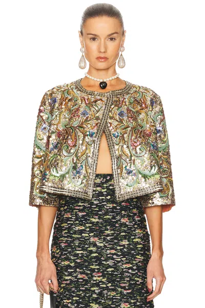 Valentino Embroidered Jacket In Multi