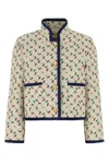 Valentino Jacquard Jacket With Button Detailing And Front Pockets In Neutral