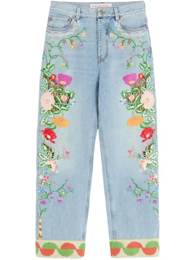 VALENTINO EMBROIDERED JEANS