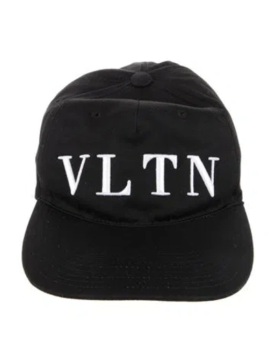 Pre-owned Valentino Garavani Embroidered Logo Baseball Cap In Black