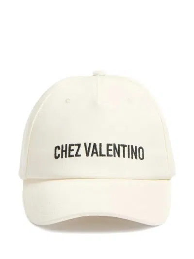 VALENTINO GARAVANI EMBROIDERED-LOGO CAP