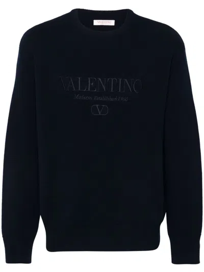 Valentino Garavani Dark Blue Wool Sweater