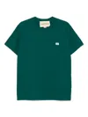 Valentino T-shirt With Signature Vlogo In Green