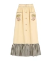 Valentino Embroidered Long Skirt
