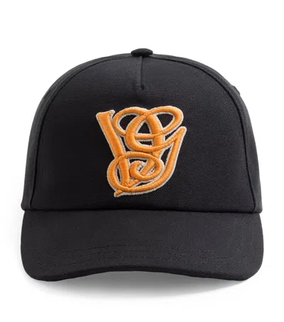 VALENTINO GARAVANI EMBROIDERED MONOGRAM BASEBALL CAP