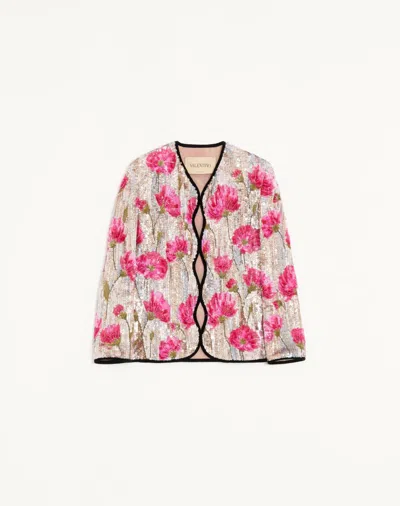 Valentino Embroidered Organza Jacket Woman Multicolour 38