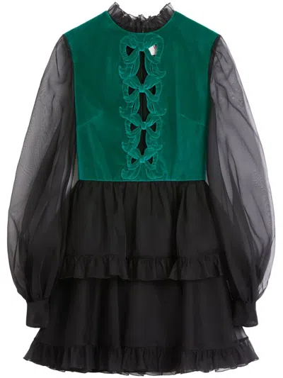 VALENTINO EMBROIDERED ORGANZA MINI DRESS