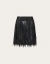 VALENTINO VALENTINO EMBROIDERED ORGANZA SKIRT WOMAN BLACK 42