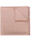 Valentino Embroidered Polka Dot Scarf In Pink
