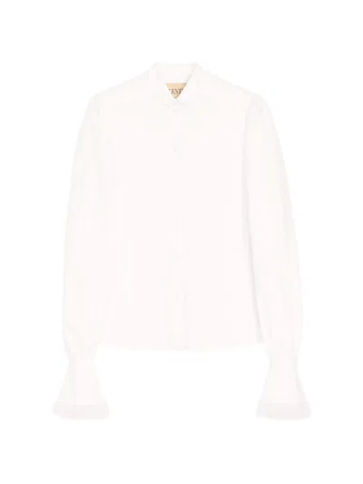 Valentino Embroidered Shirt In White