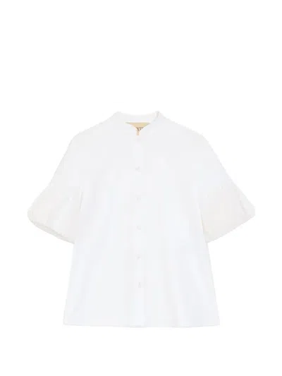 Valentino Embroidered Shirt In White