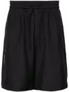 VALENTINO EMBROIDERED SILK MEN'S SHORTS WITH SIDE STRIPE DETAILING