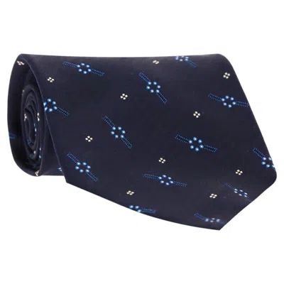 Pre-owned Valentino Garavani Valentino Embroidered Silk Tie In Black
