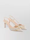 Valentino Vlogo Signature Leather Slingback Pumps