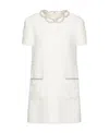 VALENTINO EMBROIDERED TWEED SHORT DRESS