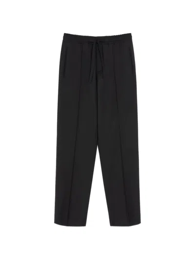 Valentino Tailored Pants Pleated Front Back Pockets In Black
