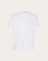 Valentino Embroidery And Vlogo Signature Print Cotton T-shirt In White