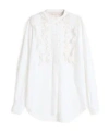 Valentino Cotton-linen-blend Ruffled Shirt Dress In White
