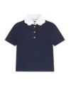 Valentino Garavani Embroidered Cotton Sweatshirt Polo Shirt In Black