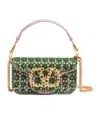 Valentino Garavani Embroidery Small Shoulder Bag In Green