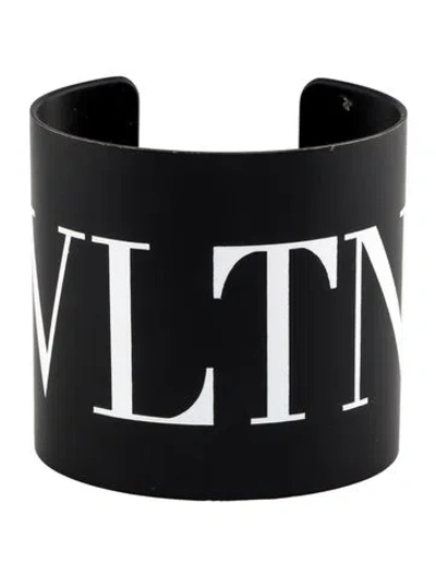 Pre-owned Valentino Garavani Enamel Vltn Cuff Bracelet, 6" In Multi