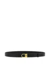 Valentino Enamelled Vlogo Signature Belt In Black