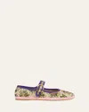 Valentino Endouce Brocade Floral Ballet Flats In Multi
