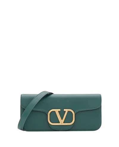 Valentino Garavani English Green Cross Body Handbag For Men In Brown