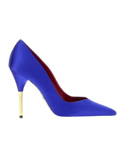 Valentino Garavani Enigme High Heels In Electric Blue