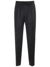 Valentino Black Elasticized Trousers In Black
