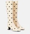 Valentino Equivoque Polka Dot Printed Boots In Multi