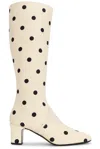 Valentino Equivoque Polka Dot Printed Boots In Multi