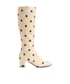 Valentino Equivoque Polka Dot Printed Boots In Multi