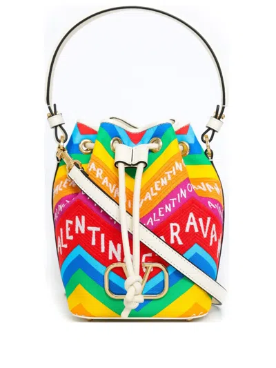 Valentino Garavani Escape Mini Bucket Bag In Orange