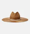 Valentino Escape Vlogo Straw Sun Hat