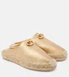 Valentino Garavani The Bold Edition Vlogo Mule In Metallic Grainy Calfskin 25mm Woman Gold 38 In Gold