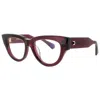 Valentino Essential - Iii Demo Cat Eye Ladies Eyeglasses Vlx-125 B 52 In Brown