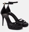 Valentino Garavani Garavani Eveninglam Satin Platform Sandal 120mm Woman Black 42 In Black