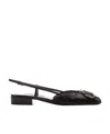 Valentino Garavani Vlogo Signature Patent Leather Slingback 20mm Woman Black 42 In Black