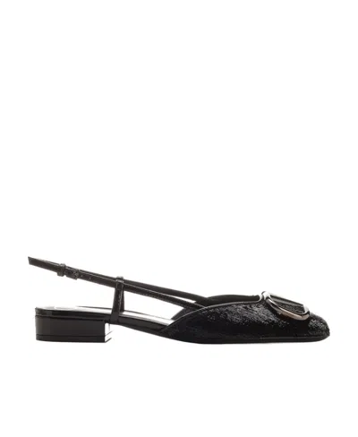 VALENTINO GARAVANI EXPOSED HEEL FLAT SHOES