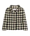 Valentino Extra Large Houndstooth Tweed Jacket In Black