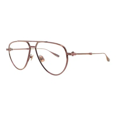 Valentino Garavani Eyeglasses Aviator Full Rim, Matte Black Rhodium Frame And Clear Demo Lens Lens Vlx-133b In Brown
