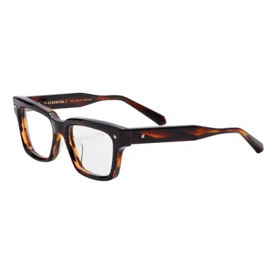 Valentino Garavani Eyeglasses Square Full Rim, Crystal Brown Swirl Frame And Clear Demo Lens Lens Vlx-121b In Gold