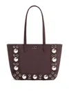 Valentino Nellcote Studded Suede Mini Tote Bag In 褐色