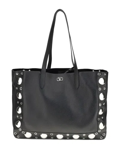 Valentino Garavani Nellcôte Large Tote Bag In Black